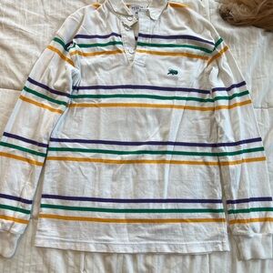 White Striped Polo Shirt